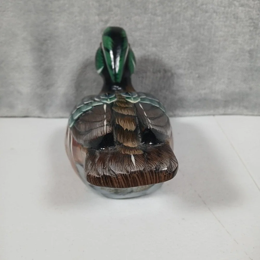 Vintage Wood Duck Decoy Set Multi Color Folk Art Decor Hand Painted